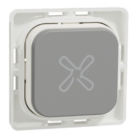 Clipsal Iconic Dolly Fan Pushbutton Cool Grey