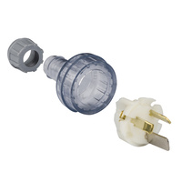 Clipsal 3 Pin 15A Plug Heavy Duty Transparent