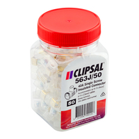 Clipsal 40A Single Screw Insulated Connectors 50 Pack