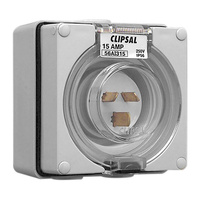 Clipsal 56 Series 3 Pin 15A Appliance Inlet Grey