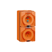 Clipsal 56 Series 3 Pin 10A RCD Protected Switched Socket Resistant Orange