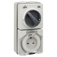 Clipsal 56 Series Flat 3 Pin 13A Switched Socket Grey