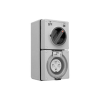 Clipsal 56 Series Round 4 Pin 10A Switched Socket Grey