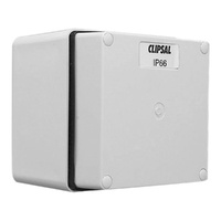 Clipsal 56 Series 1 Gang Steel Wired Armour Junction Box Grey