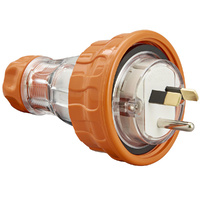 Clipsal 56 Series 3 Pin 10A Straight Plug Electric Orange