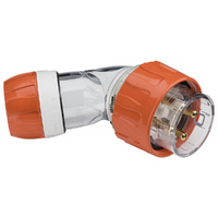 Clipsal 56 Series Round 4 Pin 32A Angled Plug Electric Orange