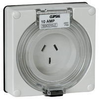 Clipsal 56 Series Flat 3 Pin 10A Wall Socket Less Enclosure Grey