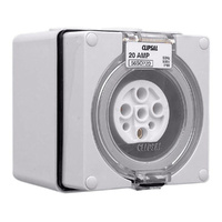 Clipsal 56 Series Round 7 Pin 20A Wall Socket Grey