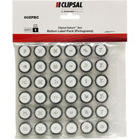 Clipsal Saturn ZEN Button Label Kit White