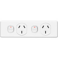 Clipsal Classic Architrave / Skirting Double Powerpoint