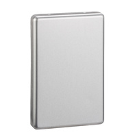 Clipsal Classic Blank Plate Brushed Aluminium Silver Cover