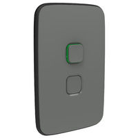 Clipsal Iconic Essence Cooker Switch Skin Ash Grey