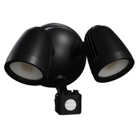 Clipsal Twin LED Spotlight with Sensor Black