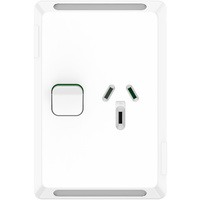 Clipsal Pro Single Vertical Powerpoint 10A White