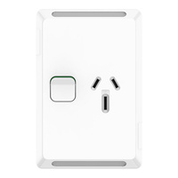 Clipsal Pro Single Vertical Powerpoint 15A Skin White