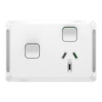 Clipsal Pro Single Powerpoint 10A + Extra Switch Skin White