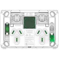 Clipsal Pro Double Powerpoint 10A + Power Indicator Grid