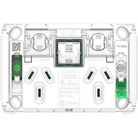 Clipsal Pro Double Powerpoint 10A + Extra 20A Switch Grid