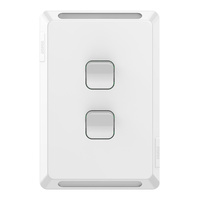 Clipsal Pro 2 Gang Switch Skin White