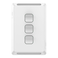 Clipsal Pro 3 Gang Switch Skin White