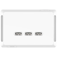 Clipsal Pro 3 Gang USB A Charging Station White
