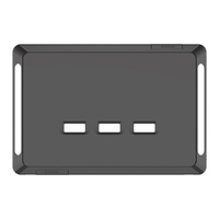 Clipsal Pro 3 Gang USB A Charging Station Skin Black