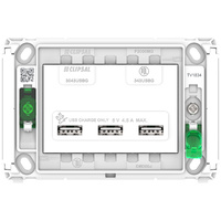 Clipsal Pro 3 Gang USB A Charging Station Grid