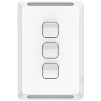 Clipsal Pro 3 Gang IP44 20A Switch White