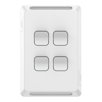 Clipsal Pro 4 Gang Switch Skin White