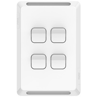 Clipsal Pro 4 Gang IP44 20A Switch White