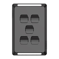 Clipsal Pro 5 Gang Switch Skin Black