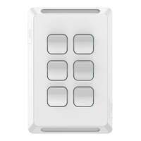 Clipsal Pro 6 Gang Switch Skin White