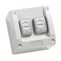 Clipsal Weathershield Double Weatherproof Switch IP66