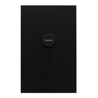 Clipsal Saturn ZEN Cooker Switch Single Pole 45A Black