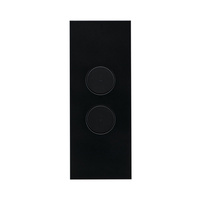 Clipsal Saturn ZEN 2 Gang Architrave Switch Black