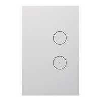 Clipsal Saturn ZEN 2 Gang Switch White