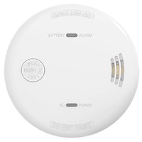 DetectOn 240V Photoelectric Smoke Alarm with 9V Battery Backup