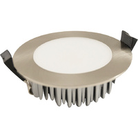 3A 13W Dimmable LED Downlight Kit Flush Silver (Tri Colour Switchable)