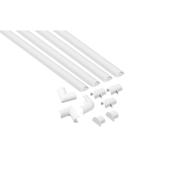 D-Line 20x10mm 1mtr Trunking Kit White