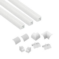 D-Line 22x22mm 1mtr Corner Trunking Kit White