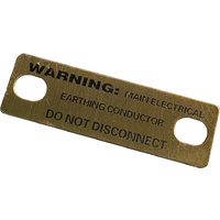 Earth Rod Warning Tag