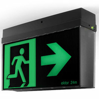 Ektor Mercury 24M Black Emergency Exit Sign