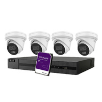 HiLook 4 x 6MP PoE Turret Kit | 4CH NVR | 2TB HDD