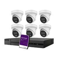 HiLook 6 x 6MP PoE Turret Kit | 8CH NVR | 4TB HDD
