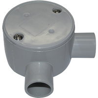 20mm 2 Way Right Angle Entry Shallow Junction Box