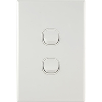 Connected Switchgear GEO 2 Gang Light Switch White