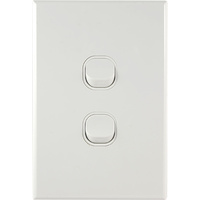 Connected Switchgear GEO 2 Gang Light Switch White