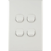 Connected Switchgear GEO 4 Gang Light Switch White