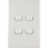 Connected Switchgear GEO 4 Gang Light Switch White