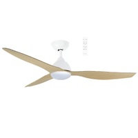 Martec Avoca 1320mm Smart DC Ceiling Fan + Light with WiFi Remote White/Oak